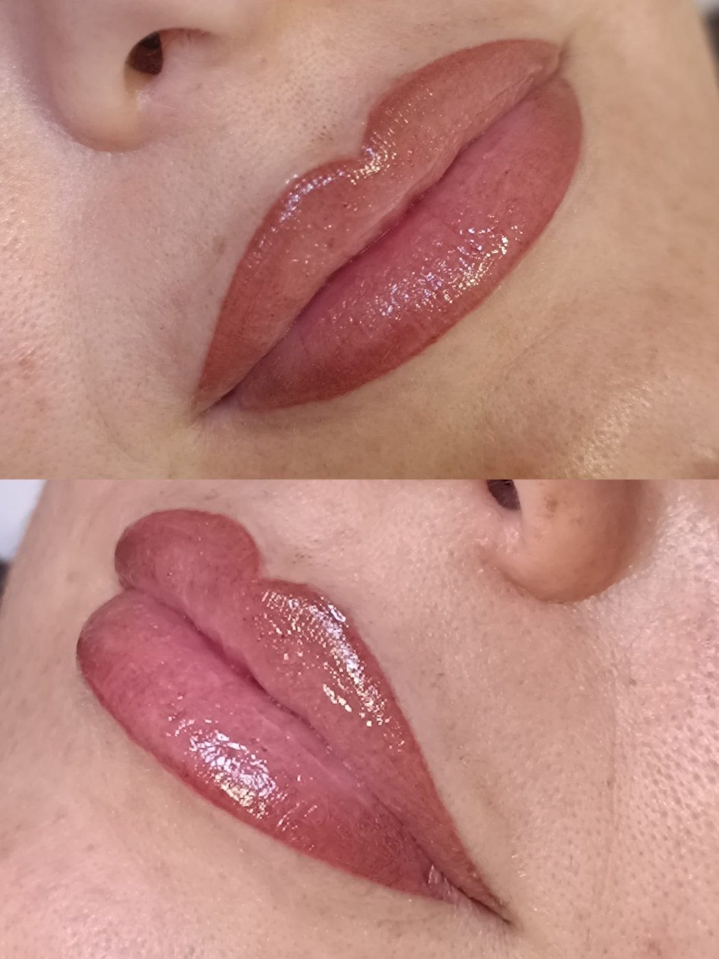 Micropigmentación de labios: antes y después, tono natural